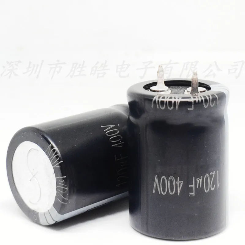 (2PCS/10PCS)   400v120uf   Volume : 25x25mm  Hard Feet  400V120uF Aluminum Electrolytic Capacitors