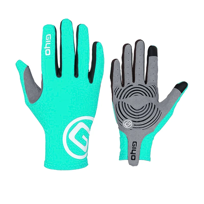 Cycling full finger gloves Touch Screen Anti-slip Bicycle Lycra Fabric Mittens Road Bike Long Gloves
