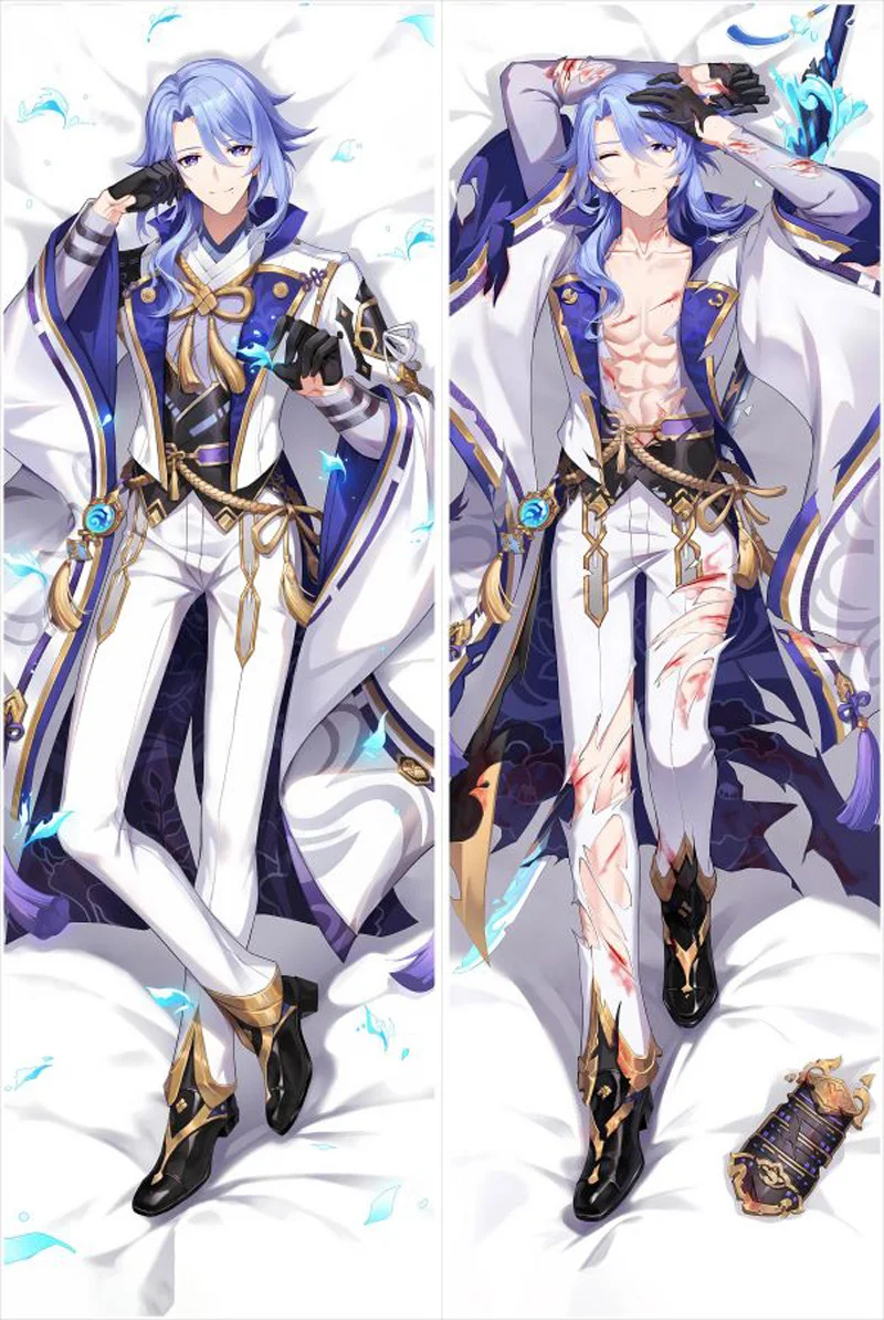 

Японская подушка для обнимания Genshin Impact Dakimakura Anime Kamisato Ayato, чехол для подушки, подарок, Прямая поставка