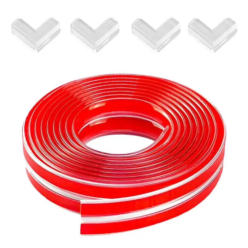 

Soft PVC Table Edge Furniture Guard Corner Protectors Bumper Cabinets Strip Strong Adhesive Tape For Baby Safety Care