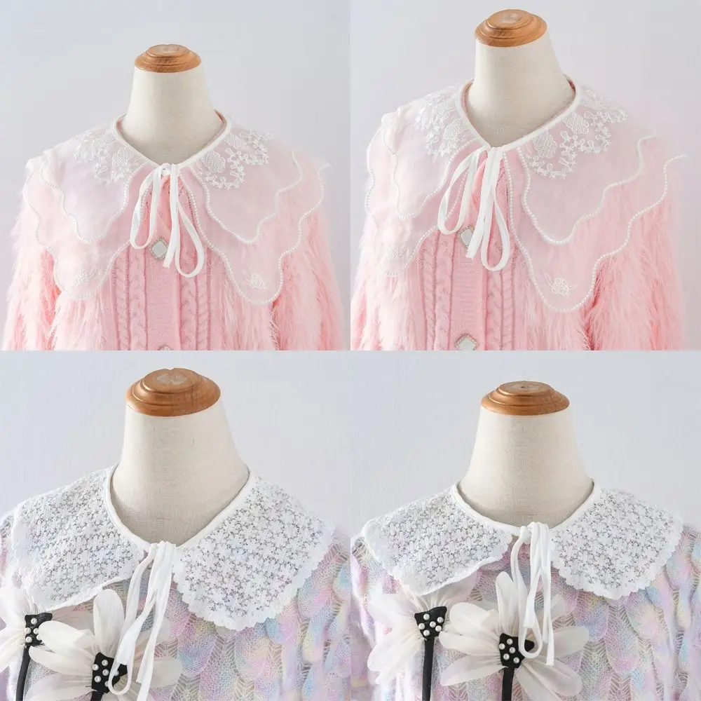 

Cotton Fake Collar Neck Scarf DIY Shawl Wrap Detachable False Collar Women Girls