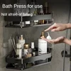Punch-free Corner Rack Bathroom Shelf Shelves Wall Mounted Shower Storage Aluminum Holder Bathroom Kitchen Organizer Accessorie 3