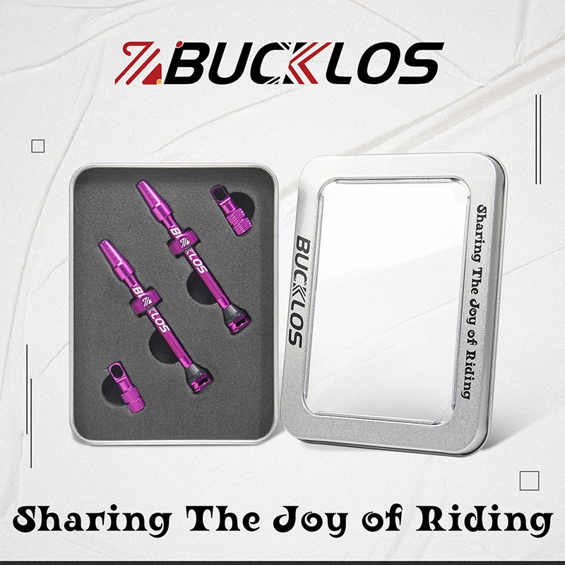 BUCKLOS Premium Aluminum Alloy Tubeless Bicycle Valves - Presta Valve