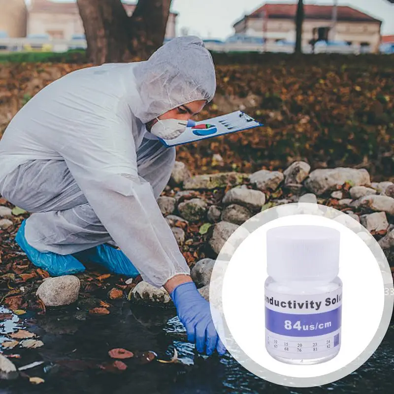PH Calibration Solution TDS Calibration Liquid 25ml 84us/cm 1413us/cm 12.88ms/cm 35PPT 1389PPM for EC TDS Tester