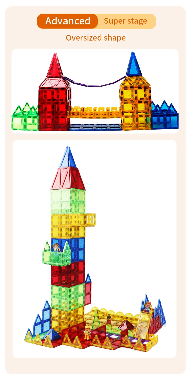 Romboss Magnetic Designer Construction Set Plastic Magnetic Sheet Construction Building Puzzle Boys Girls Children Toys Gifts