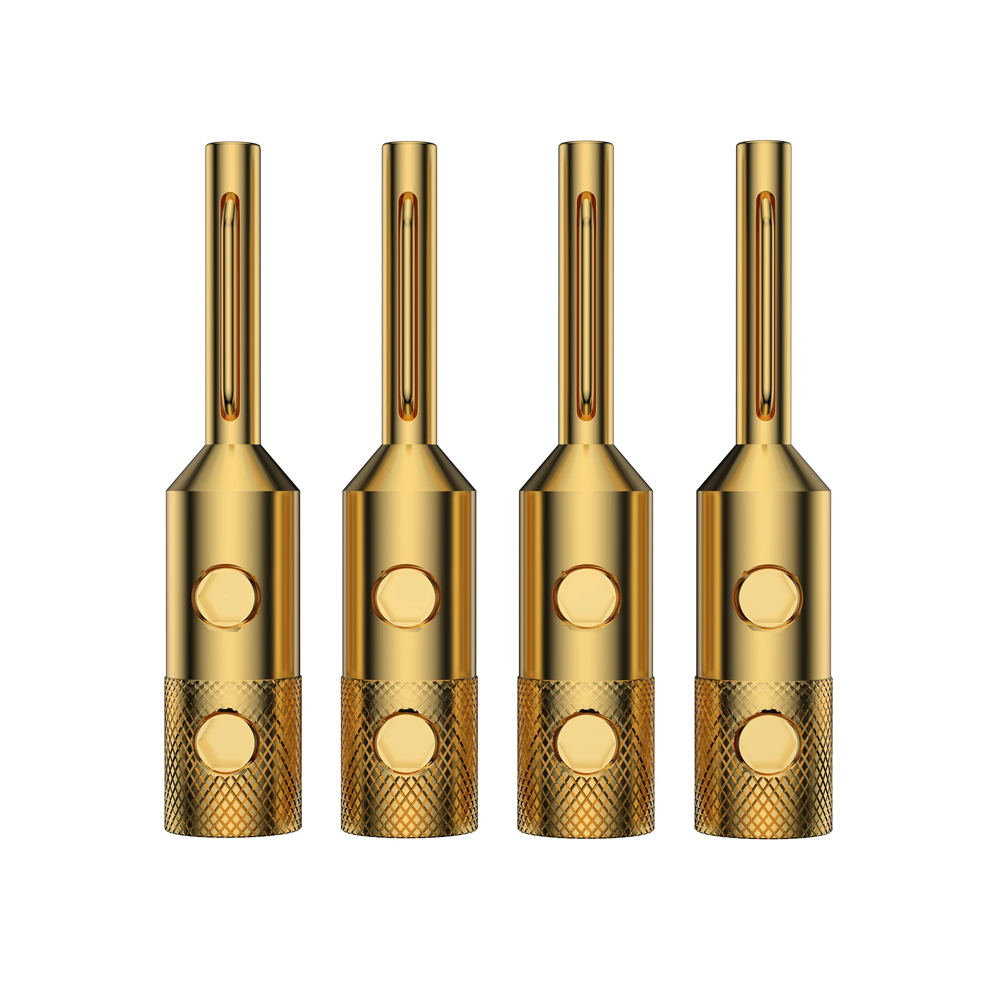 4PCS Viborg VB401G 오디오 스피커 케이블 순수 구리 금도금 바나나 플러그 오디오 장비용 DIY 커넥터
