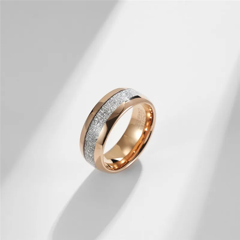 4mm 6mm 8mm Tungsten Wedding Ring for Men Women Rose Gold Color  Promise Band Valentine's day Thanksgiving Christmas Gifts