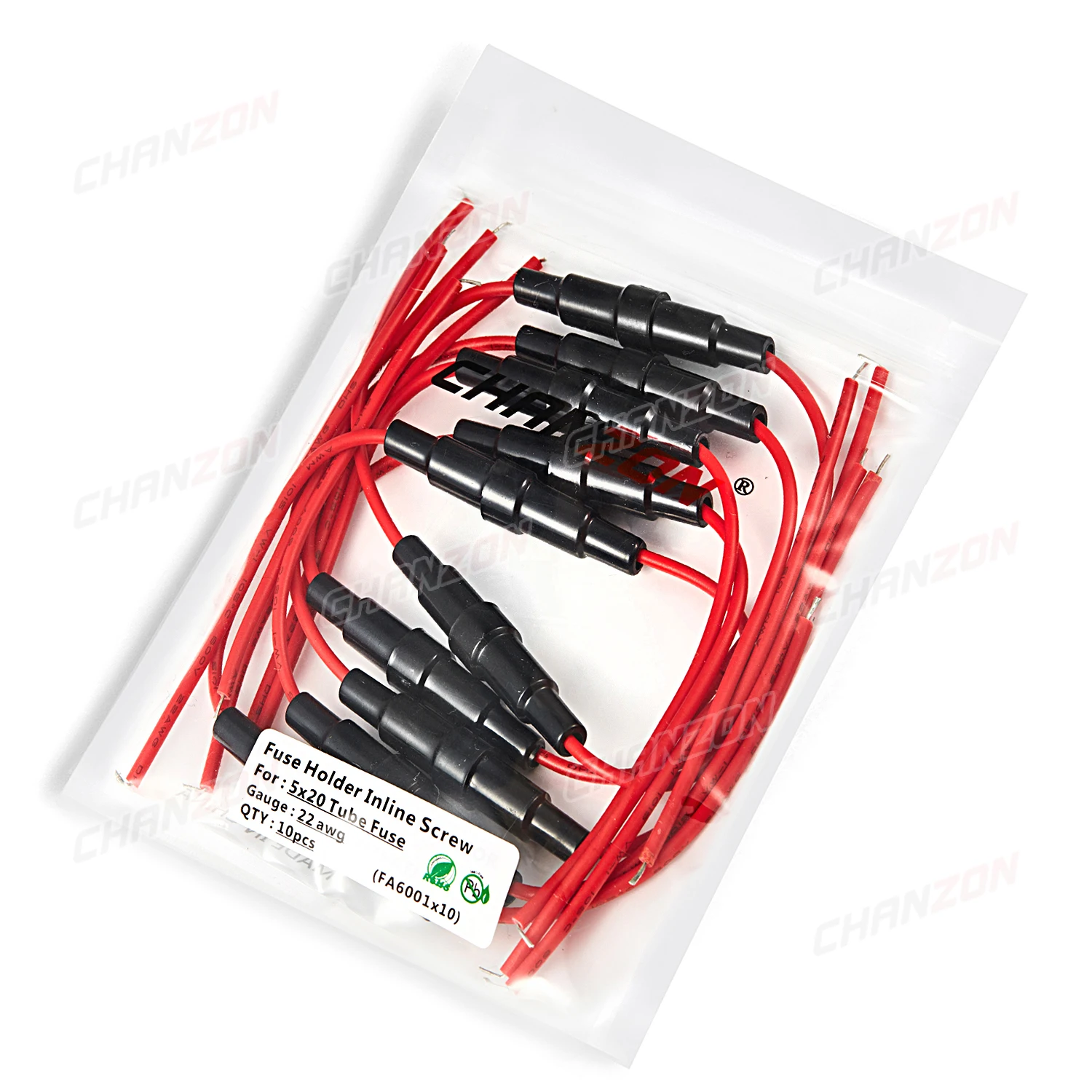 10pcs 5x20 Inline Glass Auto Fuse Boxes Holder Screw Tube Case Blow Hold Support 24V 250V 125V AC 12V 3amp 5x20mm 22 AWG Wire fuse holder car fuses kit glass fuse kit