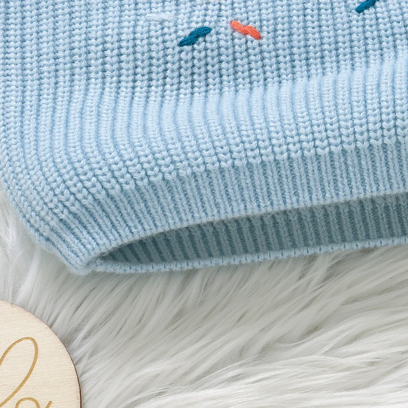 Baby Sweater Knitted Newborn Kid Clothing Fashion Embroidered Letters Tops Outerwear Infant Girl Boy Pullover Long Sleeve Autumn baby girls sweater cashmere sweater
