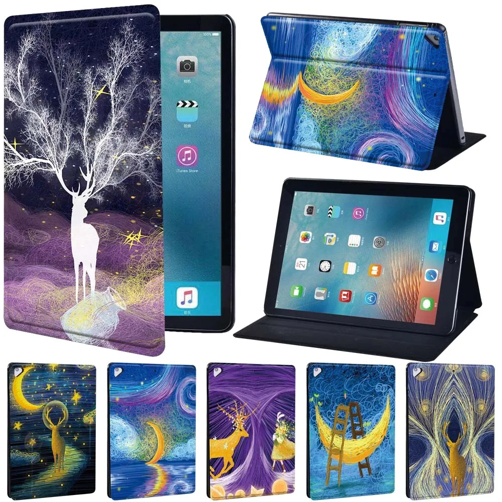 

Для Apple IPad Air 1/2/ Air 3 10,5 " / Air 4 10,9" 2020 /Air 5 2022, чехол-подставка из искусственной кожи с рисунком, чехол-книжка для планшета + ручка