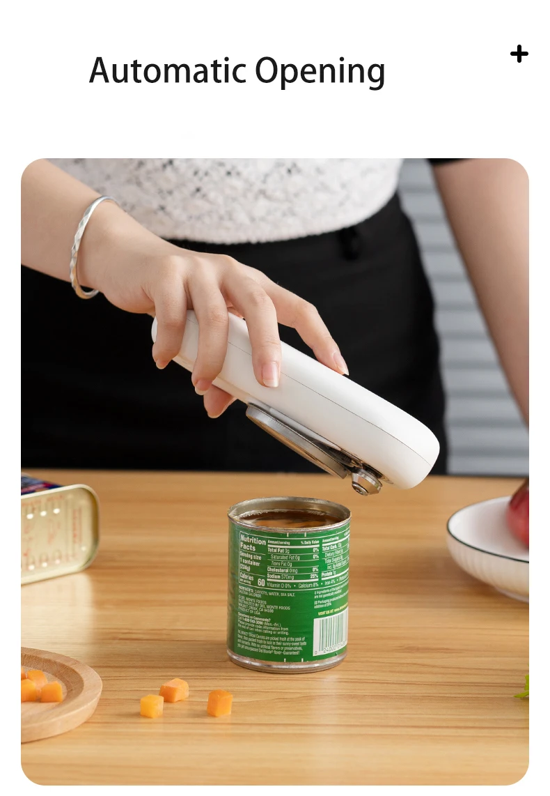 LuciBella Electric Automatic Can Opener Safety Smooth Edge Jar Bottle  Opener Open Your Can With One push of Button Handheld Automatic Battery  Operated