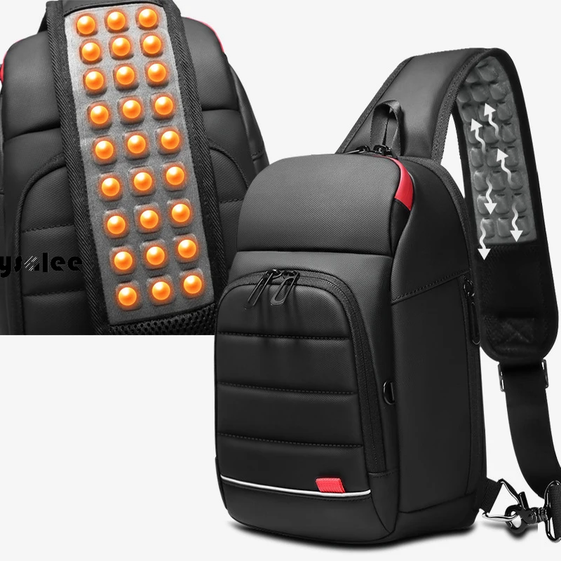 New Crossbody Bags for Men USB Charging Messenger Bag Waterproof Men's Bag Chest Single Shoulder Strap High Quality