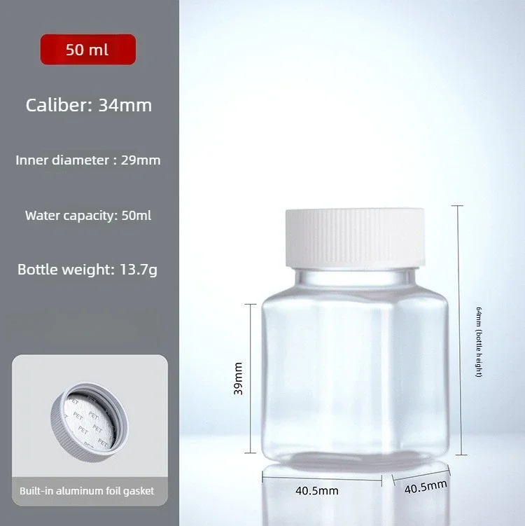 Versatile Clear Square Refillable Bottles