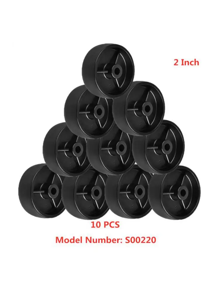 

(10 Packs) Casters Factory Direct 2 Inch black Pp Single Wheel Inner Hole 6cm Light Plastic Piece Diameter 5cm Furniture