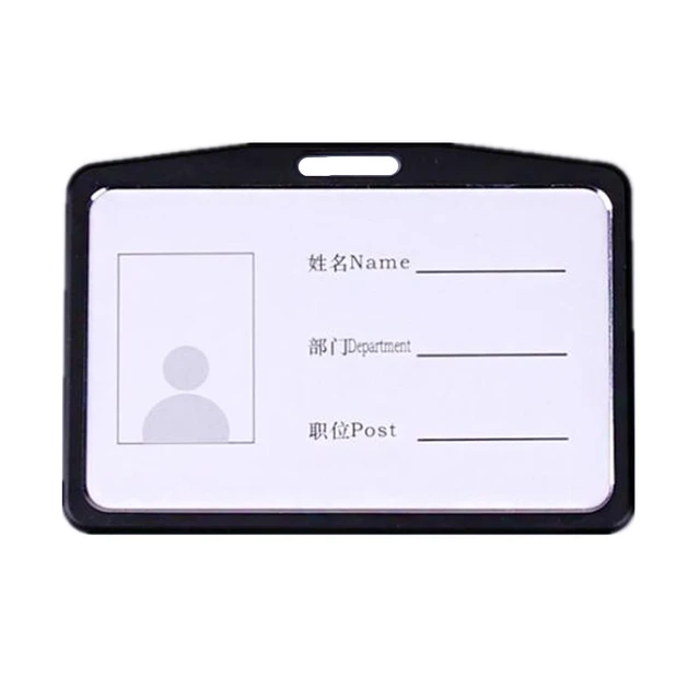 1pc personale lavoro Pass Card manica ID titolari dipendente di affari nome  badge petto Tag titolare