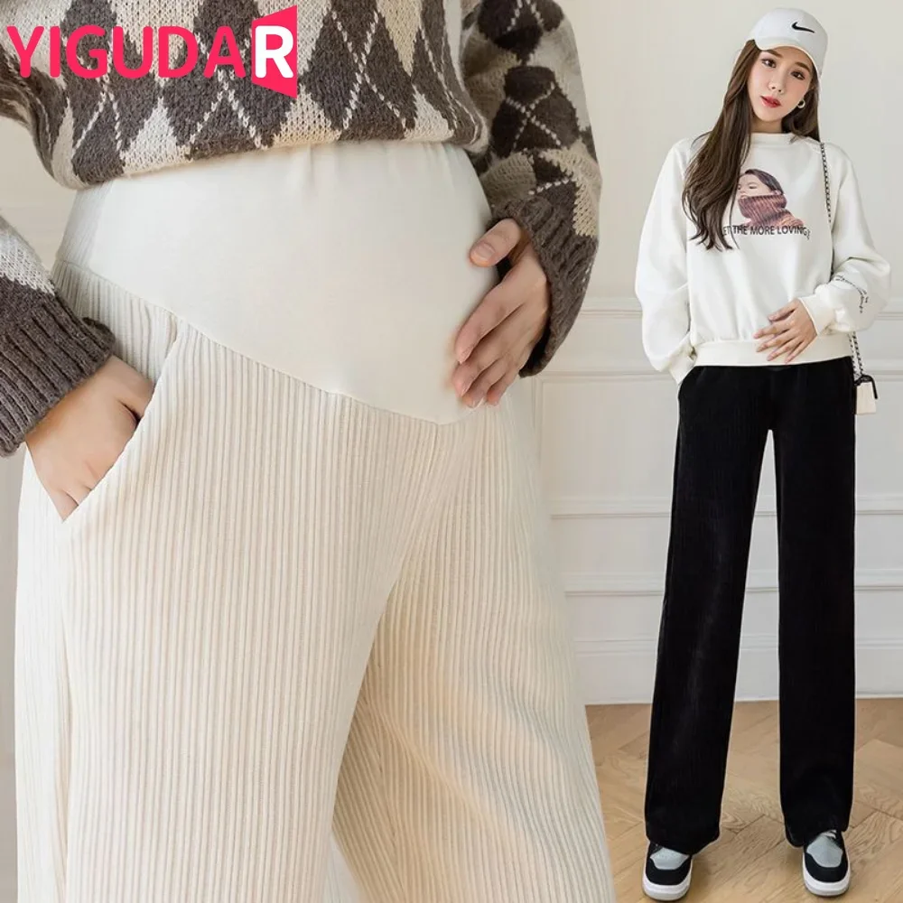 New Winter Maternity Jeans Pants For Pregnant Women Trousers Casual Loose Jeans Pregnancy Pants Maternity Clothing