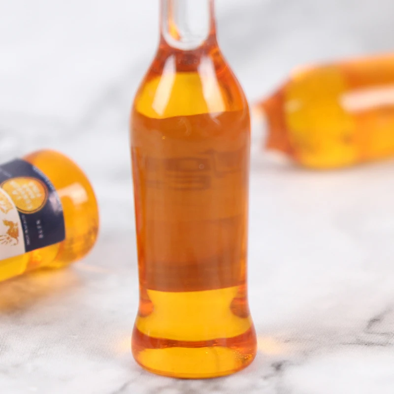 10Pcs 1/6 Dollhouse Miniature Resin Bottle Simulation Wine Bottle Model Children Toys Gifts