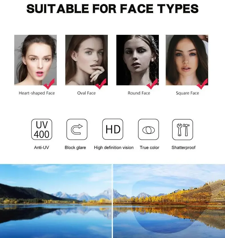 New Big Frame Square Sunglasses Fashion Trend All-match Women's Sunglasses Cross-border Hot Driving Sale Motos