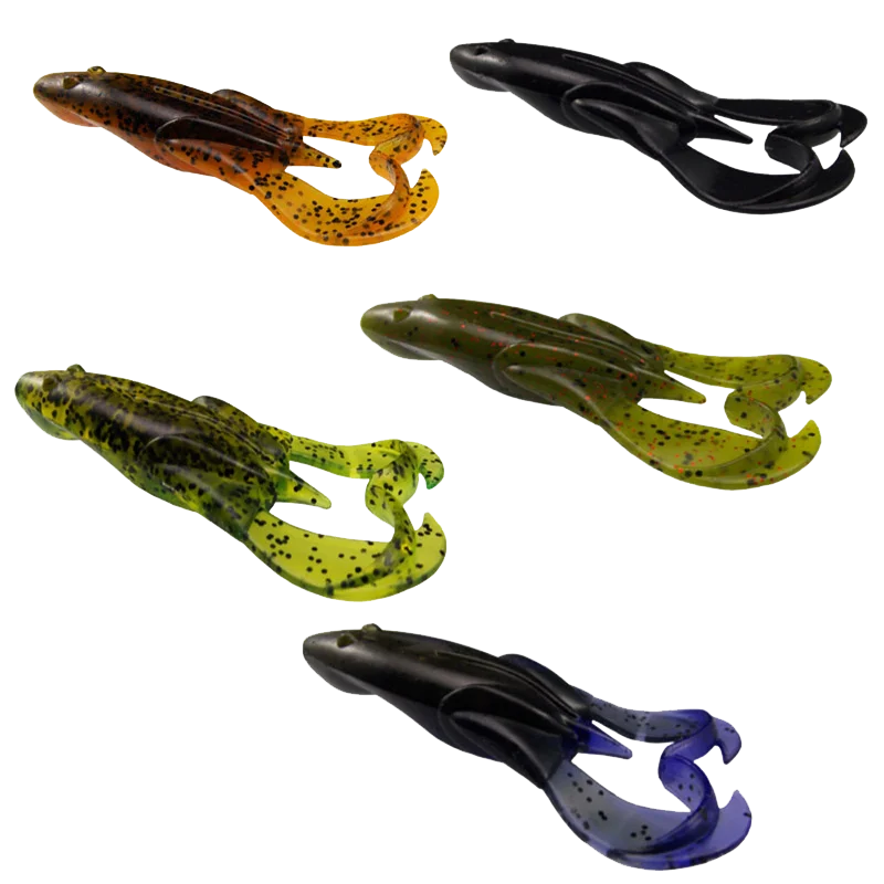 ESFISESFISHING Flapper Frog, 75 мм, 6 шт., топ, для воды, Pesca, мягкие, Silcone, наживка Isca, искусственные рыболовные приманки, снасти, воблеры, двойные хвосты (art.: 7a86f0113) - 7a86f0113