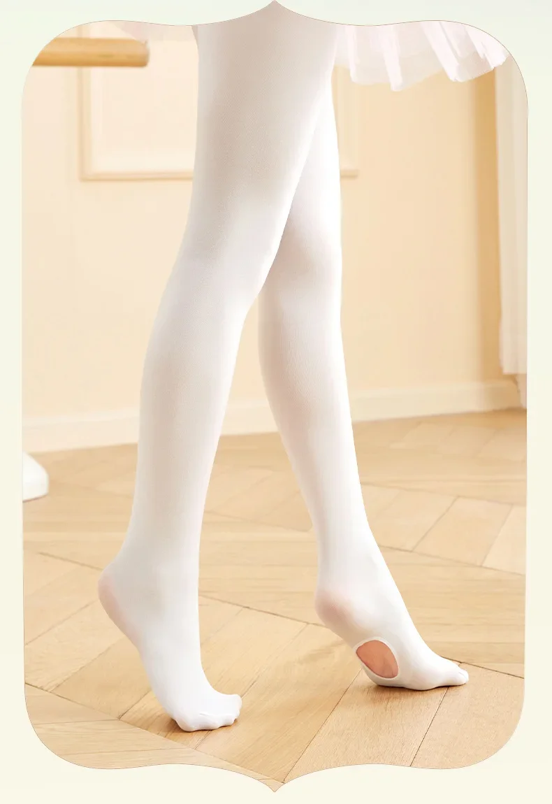 Professionelle Ballettstrumpfhose, Auftritte für Damen und Mädchen, weiche Tanzstrumpfhose, 60D-Tanzstrumpfhose, nahtlose Strümpfe mit Loch – Detail 6