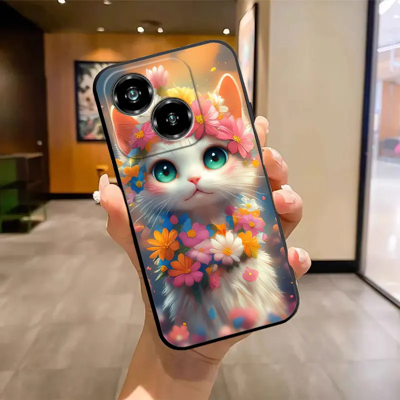 Fashion Soft Silicone Shockproof Butterfly Marble Black TPU Phone Case