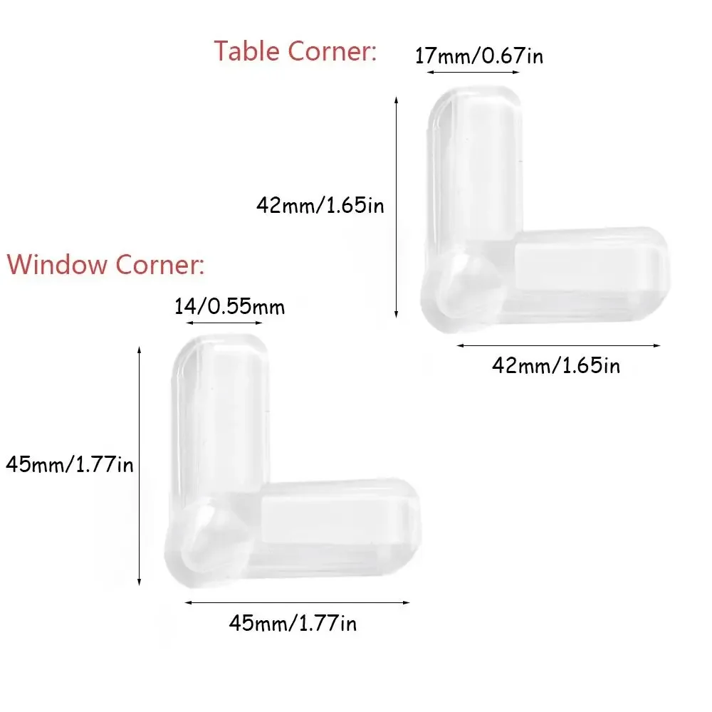 Transparent PVC Corner Protectors for Child Safety