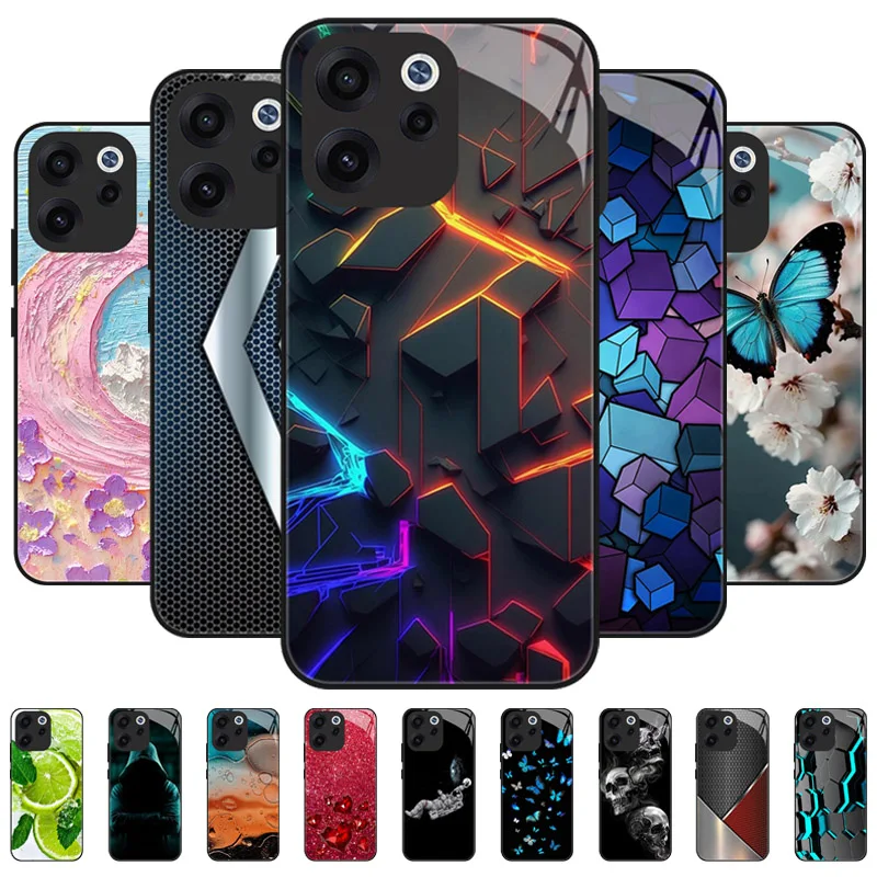 Luxury Shockproof Tempered Glass Phone Case with Full Camera Protection