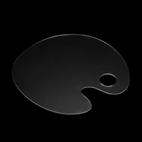 2/3Pcs Acrylic Paint Palette Clear Palette Oval/Round Designs with Thumb Hole for Kid Artist Watercolor Drawing DIY Wall Art 2