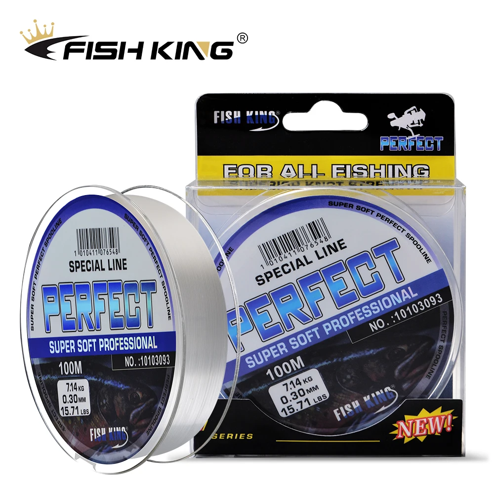 

Рыболовная леска FISH KING, специальная леска, супермягкая профессиональная нейлоновая однонитевая рыболовная леска, Тонущая леска 4,13-34,32 фунта