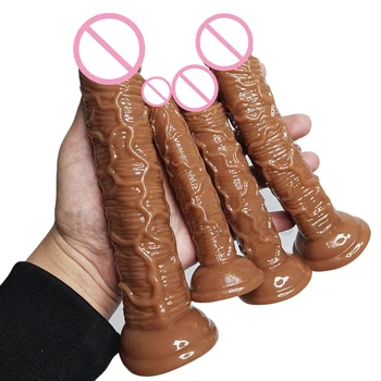 Super Soft Lesbian Strapon Big Dildo Realistic Small Fake Penis Dick Anal Plug Adult Sex Toys For Woman Men Vagina Anal Massage 6