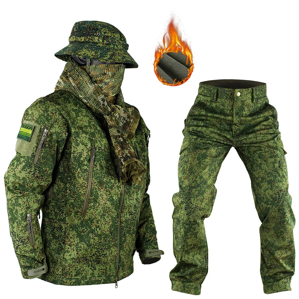 Tactical Military Uniform Equipment Russion Army Camouflage Russia Outdoor Winter Suit Men