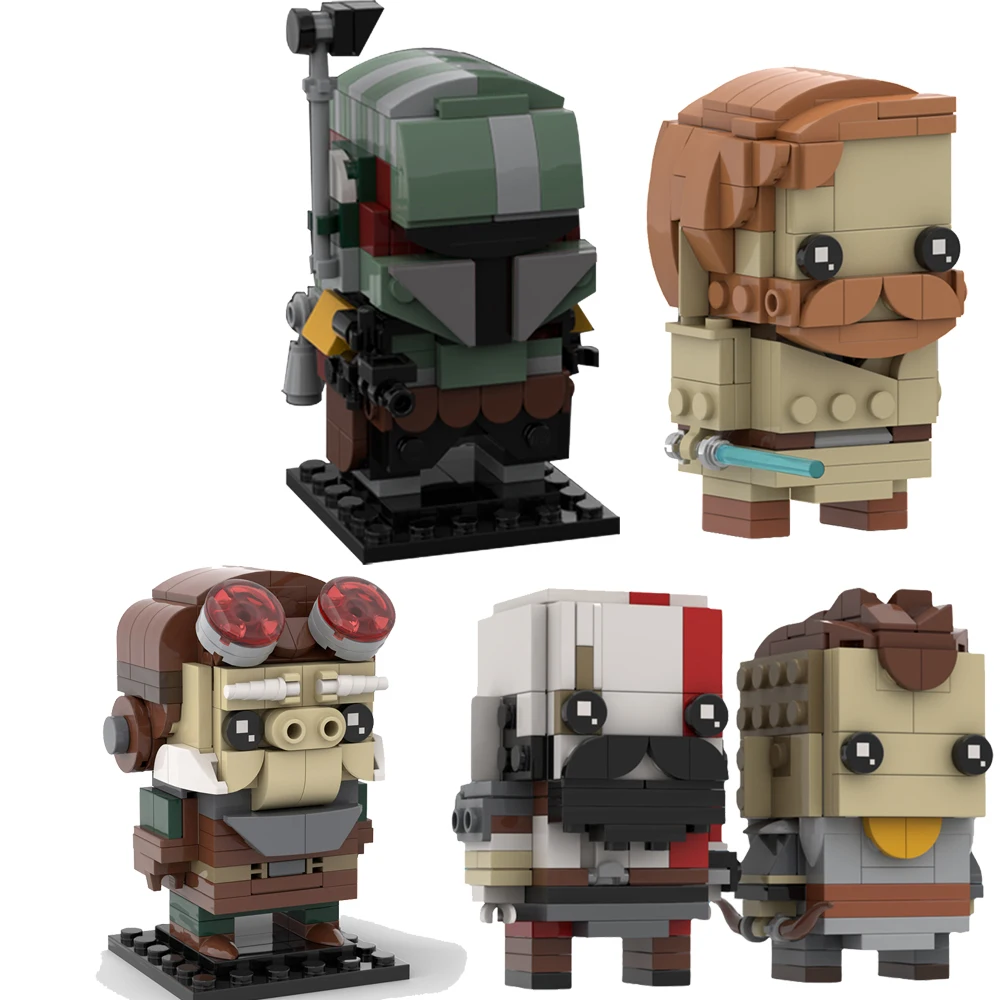 Moc Space War Toys Movie Soldier-Brickheadzs Building Blocks Classic Star Battle Obi-Wans-Kratos/Atreus Figures Regali Di Compleanno