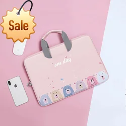 Sac à main de dessin animé pour femmes, petit ours pour ordinateur portable, adapté à Apple MacBook, sac de bureau pour ordinateur portable 