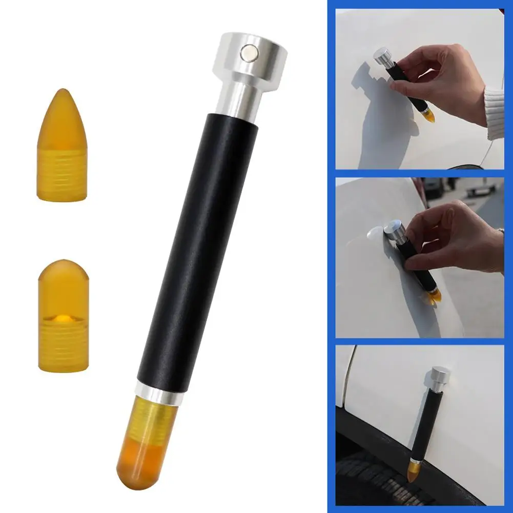 Car Dent Repair Leveling Pen Concave-convex Pit Knocking Pen Rubber Hammer With Replacement Recovery Leveling Tool car dent repair tool percussion leveling hammer with fiberglass handle