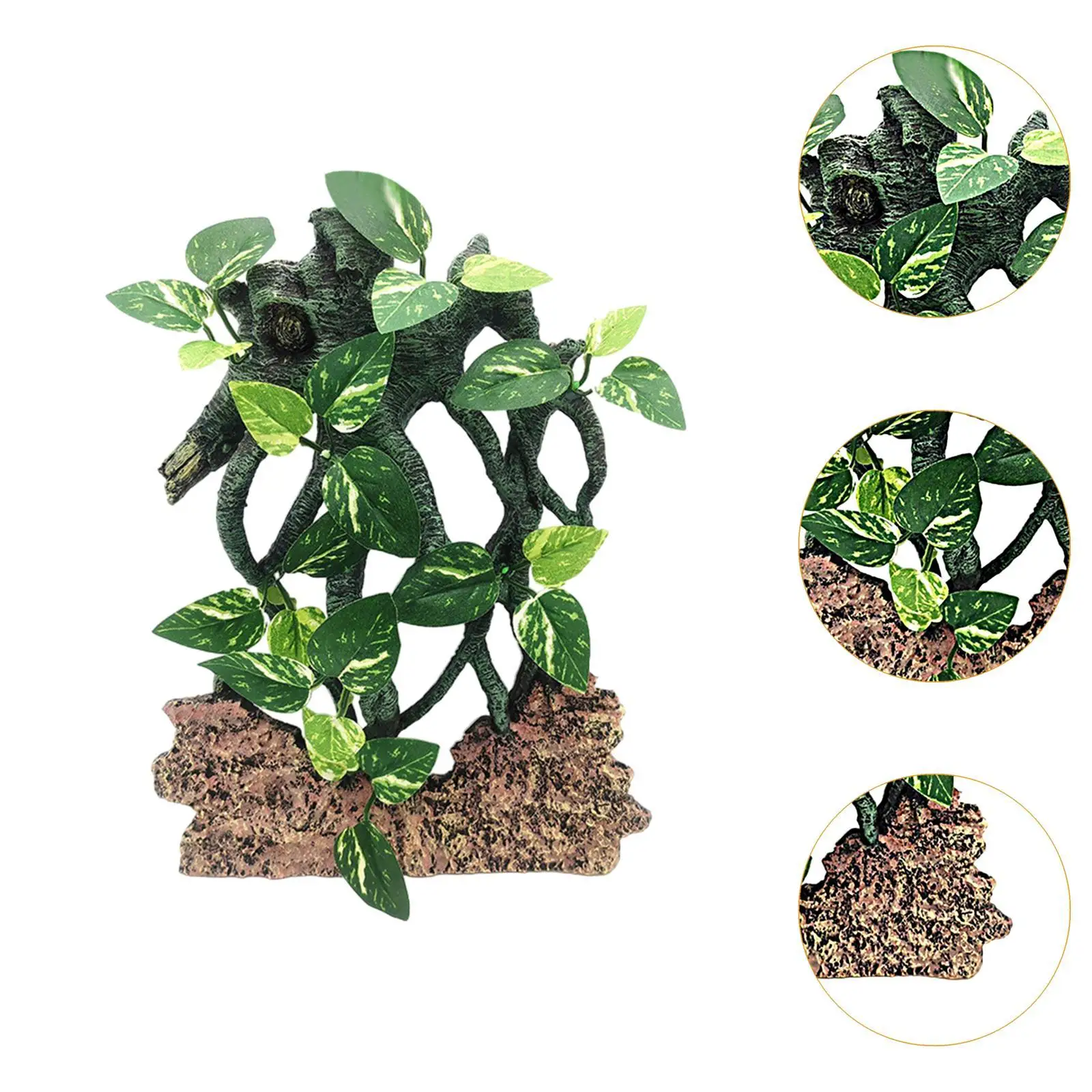 Reptiles Plants Amphibian Habitat Decoration Snake Fish Tank Background Gecko Plant Ornament