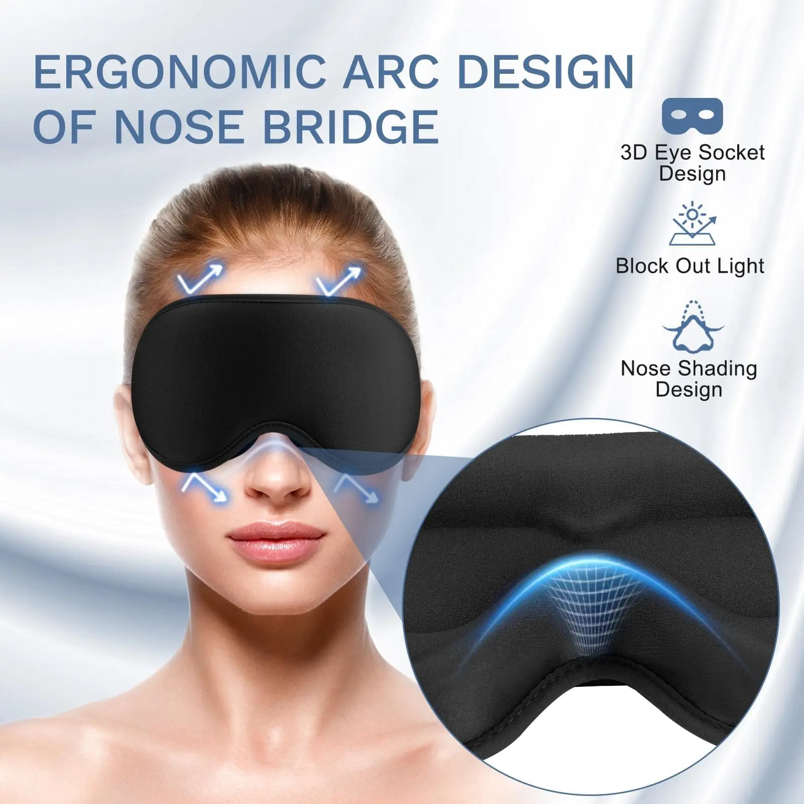 Total Blackout 3D Sleeping Mask for Restful Sleep