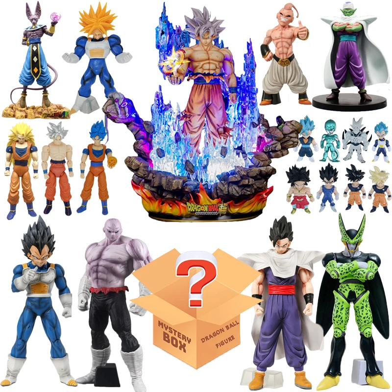Dragon Ball Super Goku Mystery Box Figure Action Figures Blind Box Anime Figurine Pvc Lucky Box Modello Da Collezione Giocattoli Regali