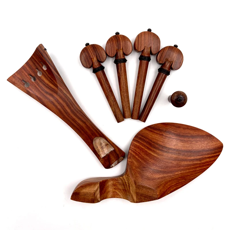 1set High quality 15"-16" viola rosewood accessories parts fittings,Tailpiece+Tuning pegs+Endpins+Chin rest/Chin Holder