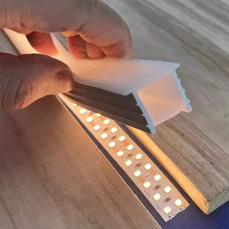 Abat-jour en silicone néon intégré, bande lumineuse LED flexible étanche IP67, tube pour éclairage intérieur et extérieur, 12 V, 24V, WS2815