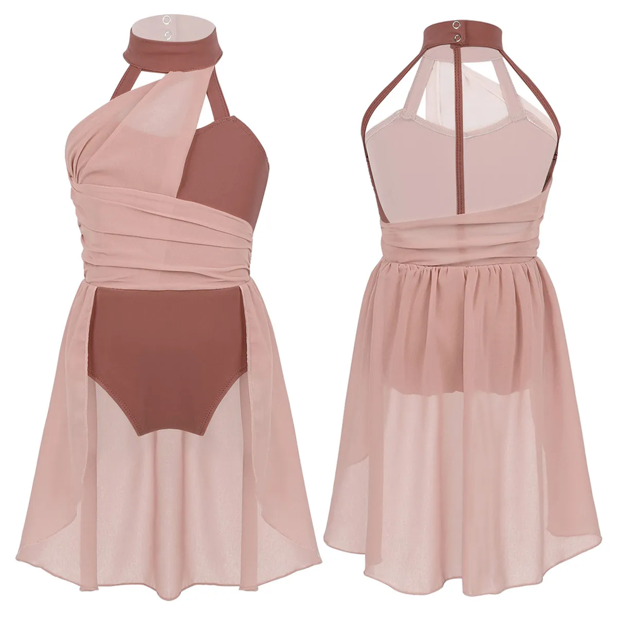 Robe De Ballet Sans Manches Pour Fille - Justaucorps Sportif Danse Gym - Taille 110-164 (5-14 Ans) - Polyester/élasthanne