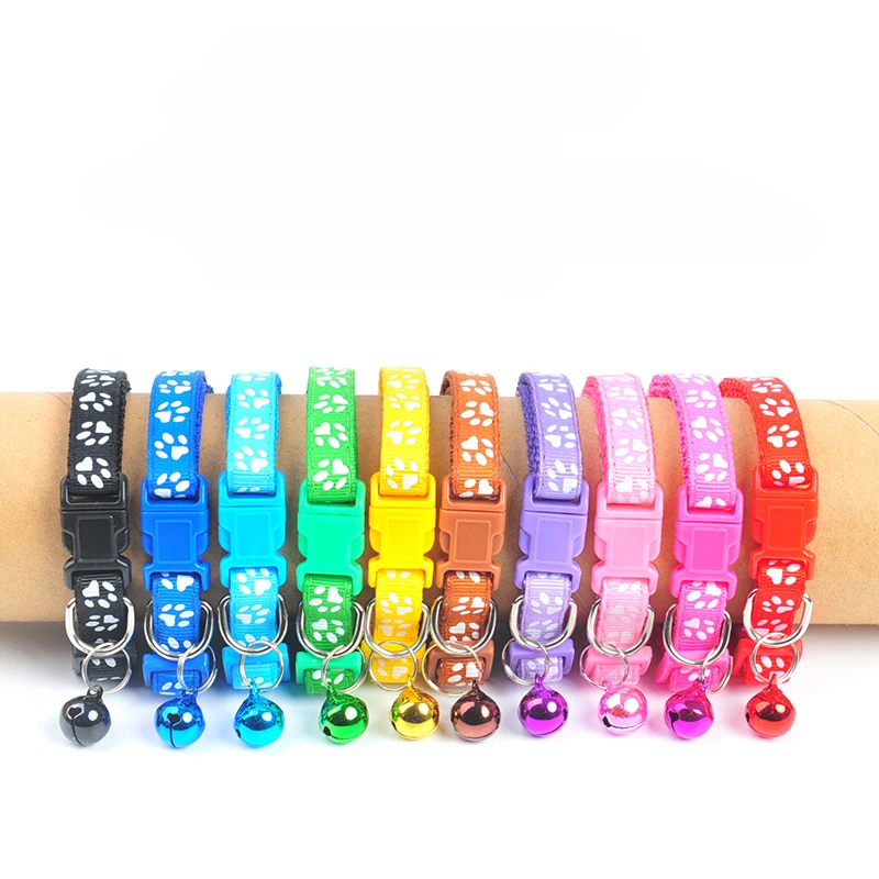 

Cute Bell Pet Collar, Teddy, Boomerang, Small Dog, Decorative Style, Cartoon Footprint, Cat Collar, Fashionable, Hot Sale
