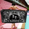 J-Jack-Daniels Whisky Pattern Beach Towel Colorful Bath Towels for Girl Quick Dry Custom Sand Free Beach Yoga Spa Gym Pool 2