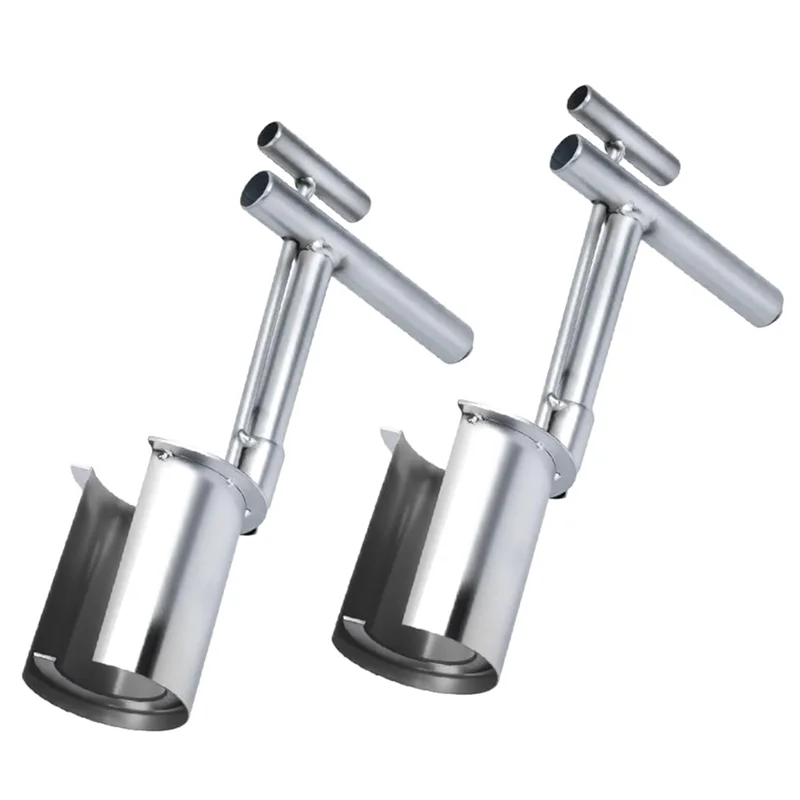 Hot Selling-2PCS Bulb Planter Tool,Plant And Fruit Tree Seedling Transplanter, Stainless Steel Seed Planting Tools Easy Transpla