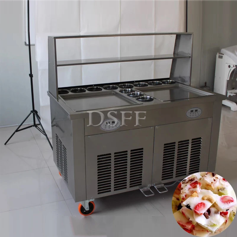 

2024 Double Plate Thai Roll Fried Ice Cream Roll Forming Machine Multi Functional Stir Fried Yogurt Machine