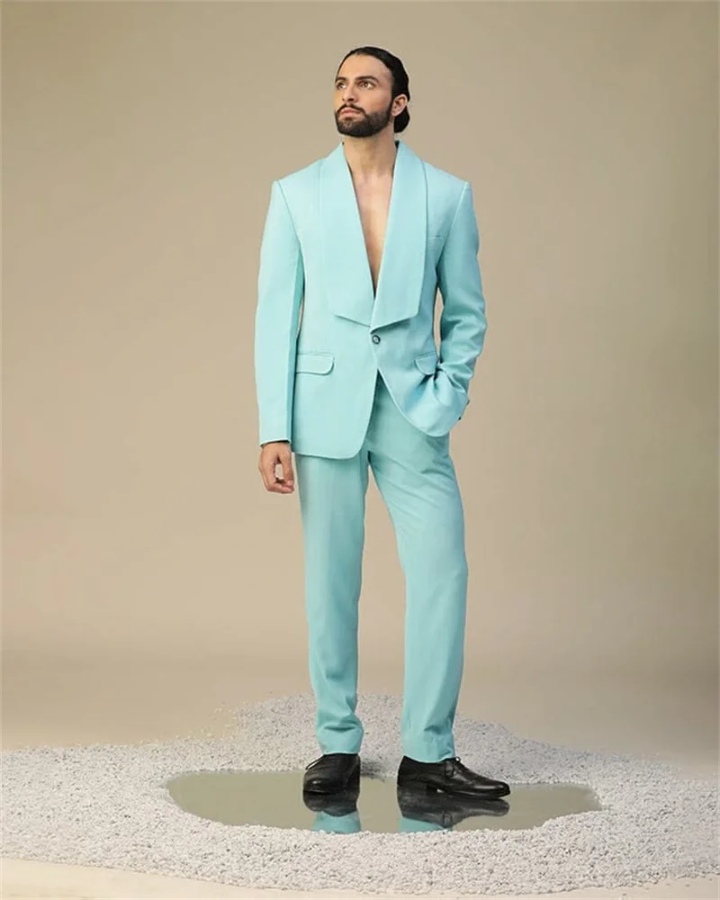 Ensemble de costumes pour hommes bleu clair