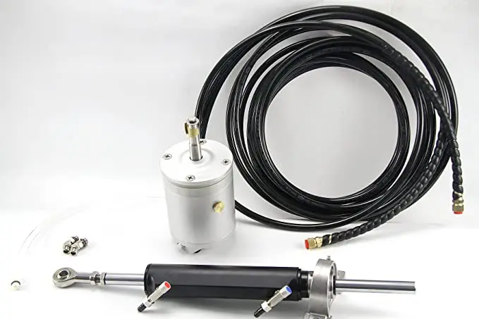 Winibo 2-Line Hydraulic Steering System Inboard For Boat Up to 50 Foot or 15 Meters ZA0450 delta b2 servo encoder line cable asd bcaen1005 5 meters 5m