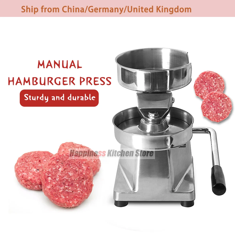 Burger Press Burger Patty Maker Dia 100/130/150mm Hamburger Presser Machine With 500pcs Paper Manual Kitchen Gadgets