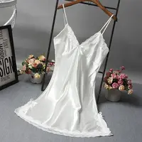 Sexy Lace Patchwork Camisola Lingerie Nighty Wedding Dress Sleep Wear Nightdress Clothes Women's Nightgowns Sexy Nightwear 4