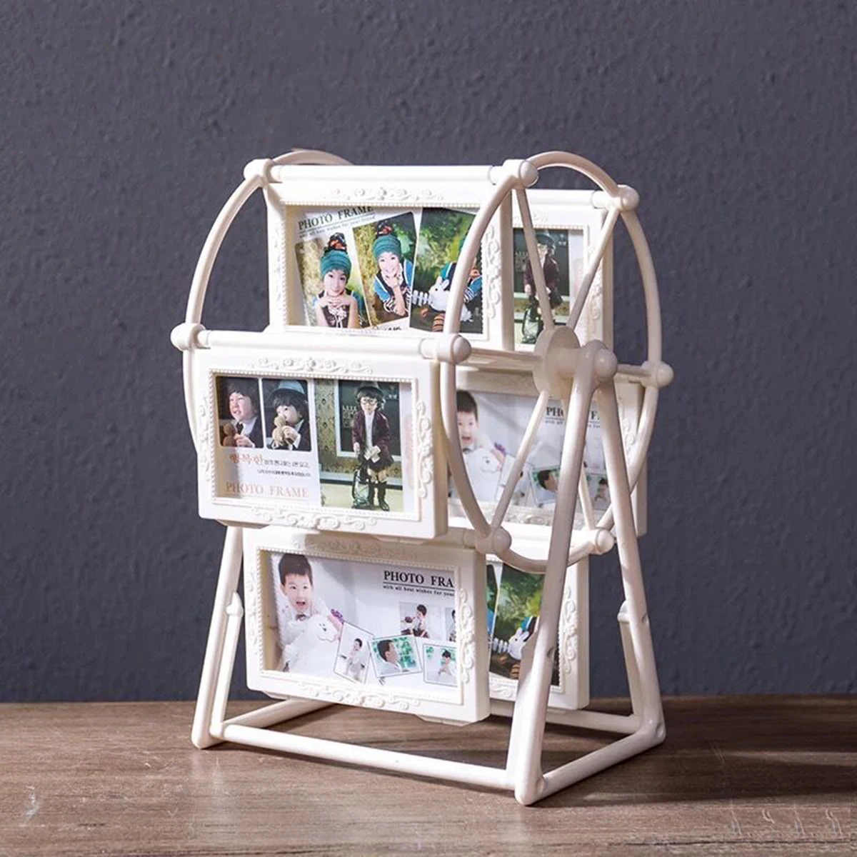 Creative Rotatable FerrisWheel 4-inch Photo Frame Birthday Gift Photo Display Shelf For Home Room Living Room Office Decor photo frame