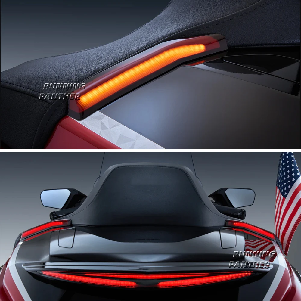 Motorcycle Top Box Trunk Tour Tips Side LED Decorative Light Lamp For Honda Goldwing Gold Wing GL1800 Tour DCT Airbag-motorcycle led lights motorcycle accessories